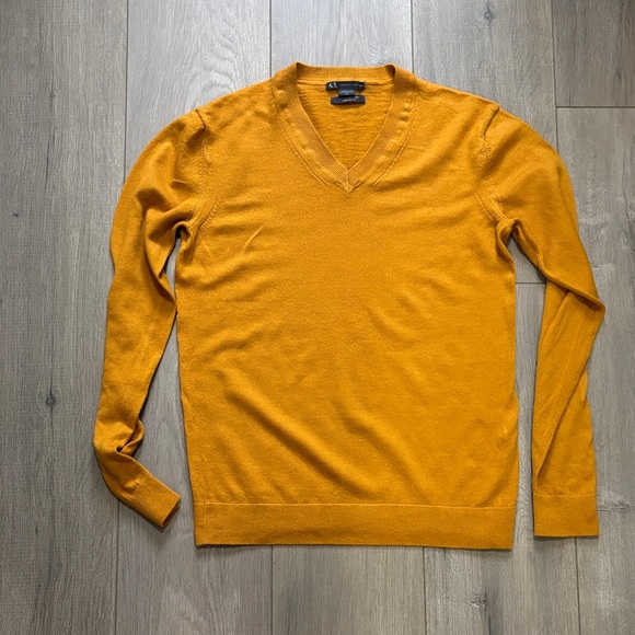 Armani Exchange Sweaters - 100% Merino Wool Armani Exchange Goldenrod V-Neck Sweater